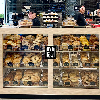 New York Bagel Co. bagel display counter